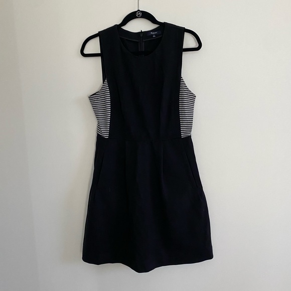 Madewell Abroad Dress black with stripe side panel - Picture 4 of 9